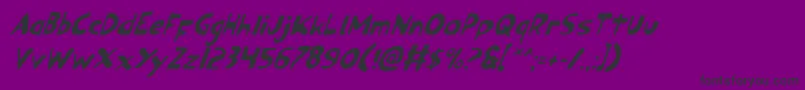 フォントOzyv2i – 紫の背景に黒い文字