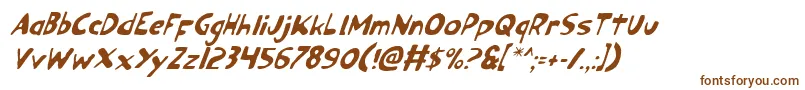Ozyv2i-fontti – ruskeat fontit valkoisella taustalla