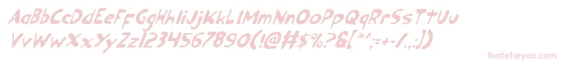 Шрифт Ozyv2i – розовые шрифты на белом фоне