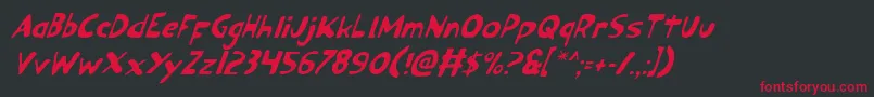 Ozyv2i Font – Red Fonts on Black Background