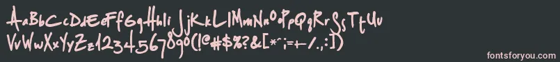 Шрифт Splurgeb – розовые шрифты на чёрном фоне