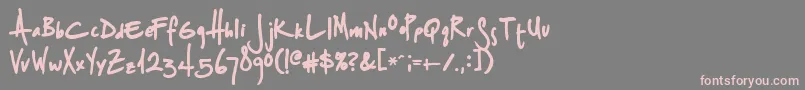 Splurgeb-fontti – vaaleanpunaiset fontit harmaalla taustalla