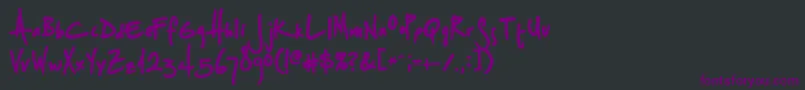 Splurgeb-fontti – violetit fontit mustalla taustalla