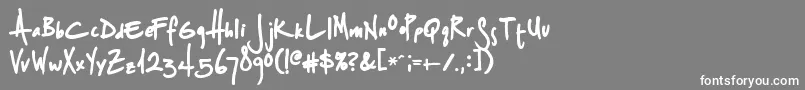 Splurgeb-fontti – valkoiset fontit harmaalla taustalla