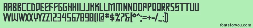 MastodonBold-Schriftart – Schwarze Schriften auf grünem Hintergrund