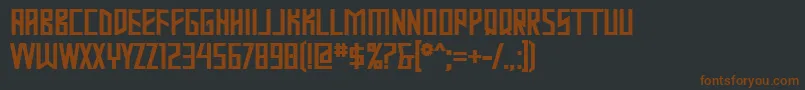 MastodonBold Font – Brown Fonts on Black Background