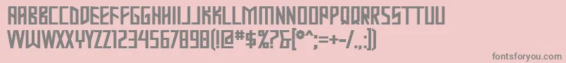 フォントMastodonBold – ピンクの背景に灰色の文字