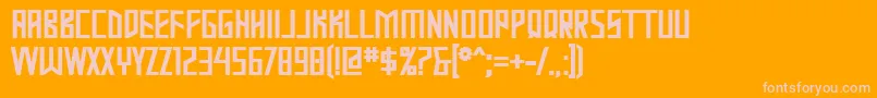Шрифт MastodonBold – розовые шрифты на оранжевом фоне