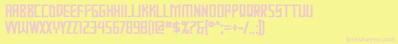 MastodonBold Font – Pink Fonts on Yellow Background