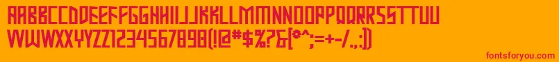 MastodonBold Font – Red Fonts on Orange Background