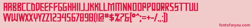 MastodonBold Font – Red Fonts on Pink Background
