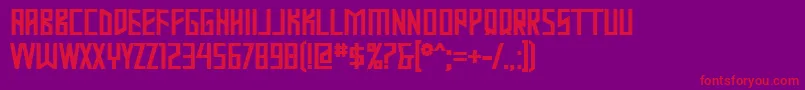 MastodonBold Font – Red Fonts on Purple Background