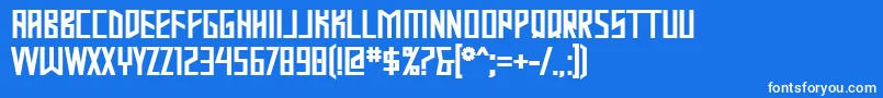 MastodonBold Font – White Fonts on Blue Background