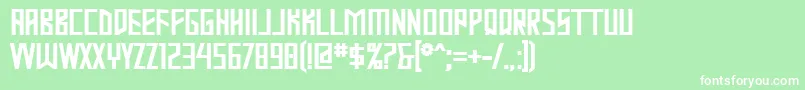 MastodonBold Font – White Fonts on Green Background