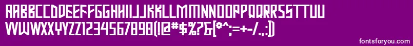 MastodonBold Font – White Fonts on Purple Background