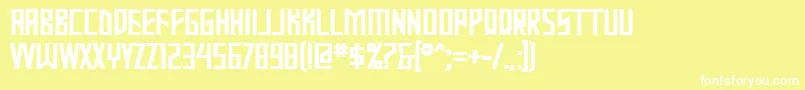 MastodonBold Font – White Fonts on Yellow Background