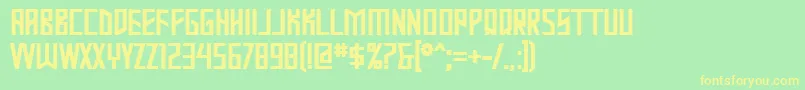 Шрифт MastodonBold – жёлтые шрифты на зелёном фоне