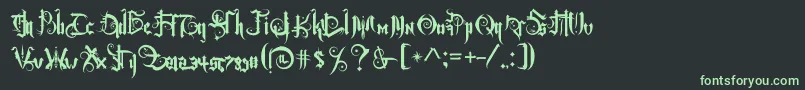 Baltimoregoth Font – Green Fonts on Black Background