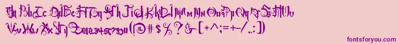 Baltimoregoth Font – Purple Fonts on Pink Background