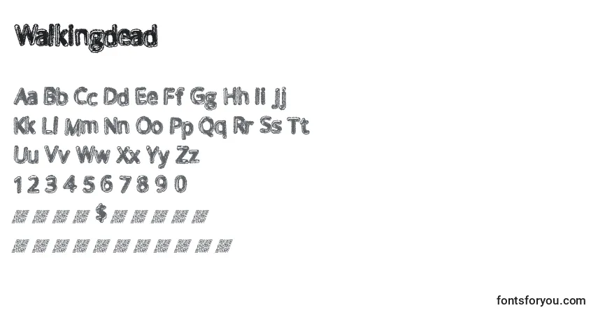 Шрифт Walkingdead – алфавит, цифры, специальные символы