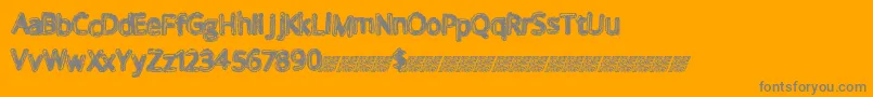 Fonte Walkingdead – fontes cinzas em um fundo laranja