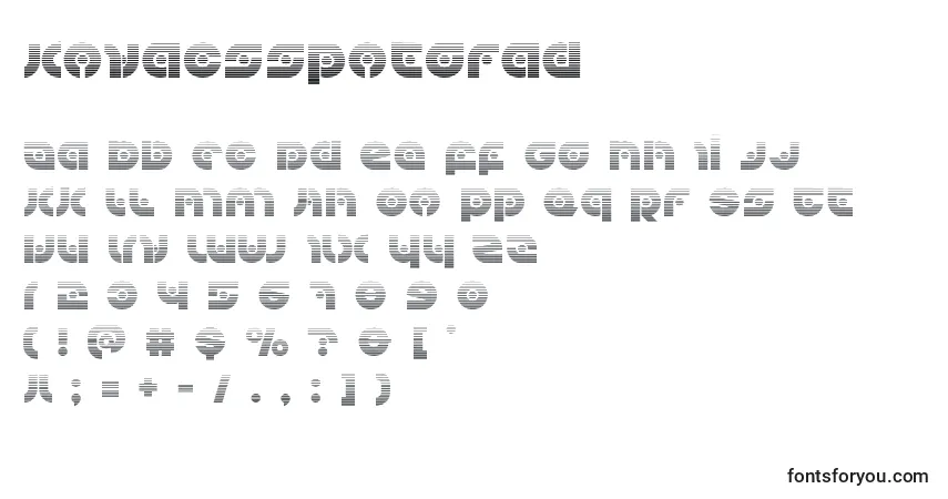 Fuente Kovacsspotgrad - alfabeto, números, caracteres especiales
