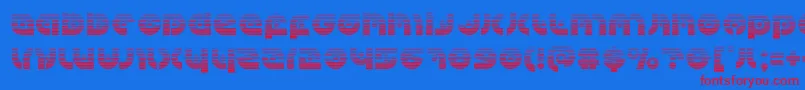 Kovacsspotgrad-fontti – punaiset fontit sinisellä taustalla