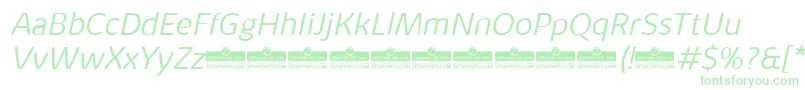More about KabrioAlternateLightItalicTrial Font KabrioAlternateLightItalicTrial Font – Green Fonts on White Background
