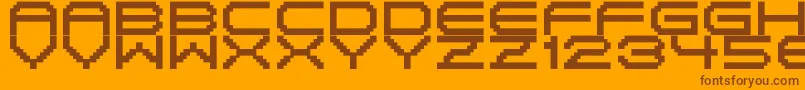 More about BirdyNo2 Font BirdyNo2 Font – Brown Fonts on Orange Background
