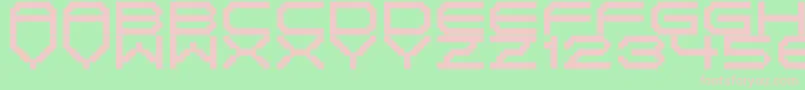 フォントBirdyNo2 – 緑の背景にピンクのフォント