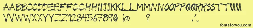 Wrix Font – Black Fonts on Yellow Background