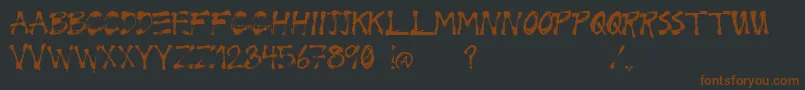 Wrix Font – Brown Fonts on Black Background