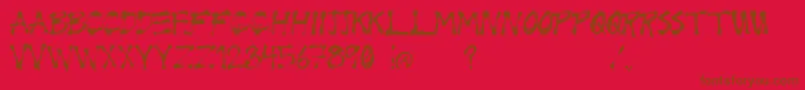 Wrix Font – Brown Fonts on Red Background