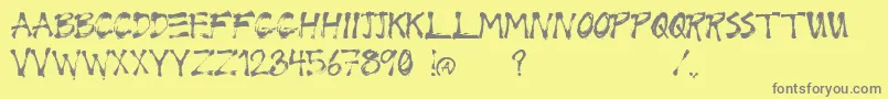 Wrix Font – Gray Fonts on Yellow Background