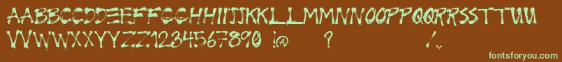 Wrix Font – Green Fonts on Brown Background