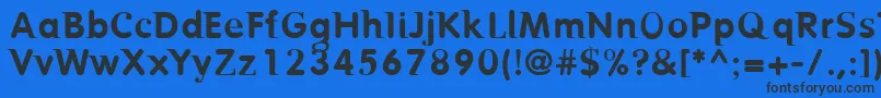 Birtr Font – Black Fonts on Blue Background