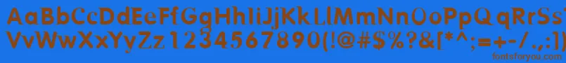 Birtr Font – Brown Fonts on Blue Background