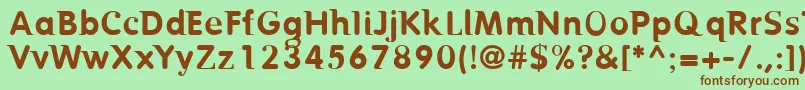 Birtr Font – Brown Fonts on Green Background