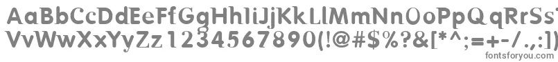 フォントBirtr – 白い背景に灰色の文字