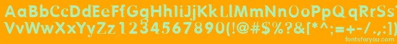 Birtr Font – Green Fonts on Orange Background