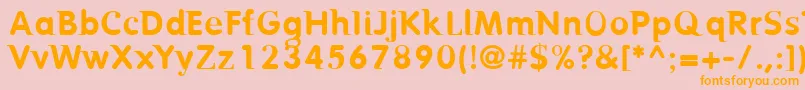 Birtr Font – Orange Fonts on Pink Background