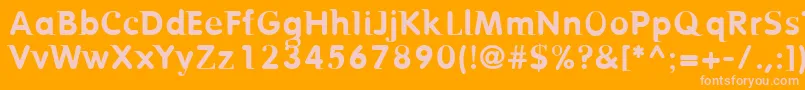 Birtr Font – Pink Fonts on Orange Background