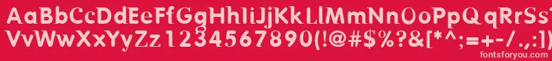 Шрифт Birtr – розовые шрифты на красном фоне