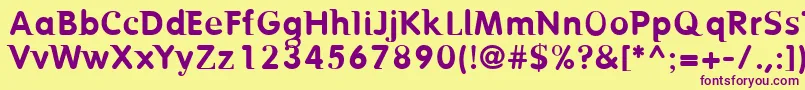 Birtr Font – Purple Fonts on Yellow Background
