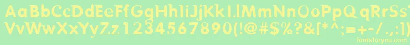 Birtr Font – Yellow Fonts on Green Background