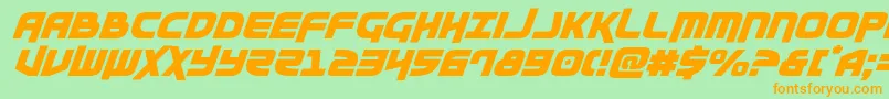 Moltorsital Font – Orange Fonts on Green Background
