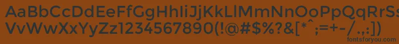 MontserratRegular Font – Black Fonts on Brown Background