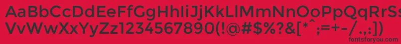 MontserratRegular Font – Black Fonts on Red Background