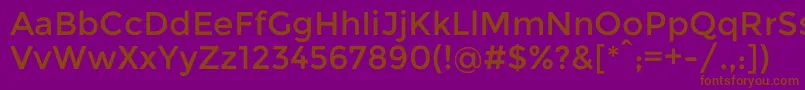Шрифт MontserratRegular – коричневые шрифты на фиолетовом фоне