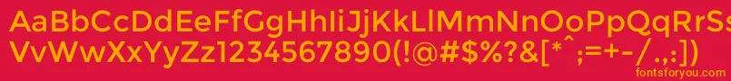 MontserratRegular Font – Orange Fonts on Red Background